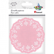 Serwetki papierowe okrągłe 11,5cm/35 szt. - różowe jasne (414542)