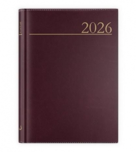 Kalendarz 2026 A5 dzienny Madrid brązowy