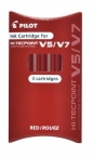 Naboje do cienkopisu Pilot V5 Hi-Tecpoint Cardige System 3 szt. czerwone (IC-50-V5-R)