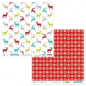 Papier dwustronny 30,5 x 30,5 cm - Xmas Boutique 02, 5 szt. (PYDU-012-P02)