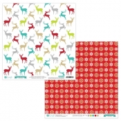 Papier dwustronny 30,5 x 30,5 cm - Xmas Boutique 02, 5 szt. (PYDU-012-P02)