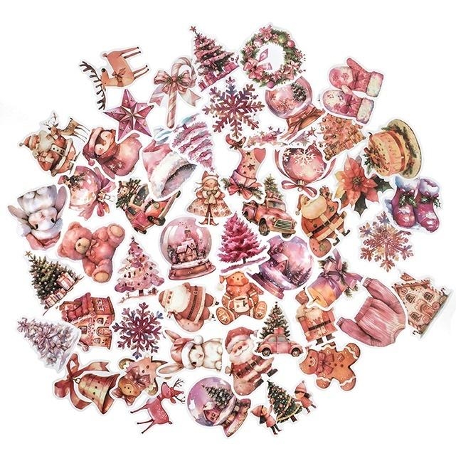 Naklejki winylowe Boże Narodzenie 4-6cm 50szt