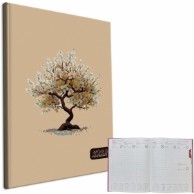 Kalendarz 2026 A4 tygodniowy Drzewo Beż