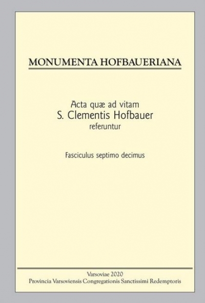 Monumenta Hofbaueriana Tom 17