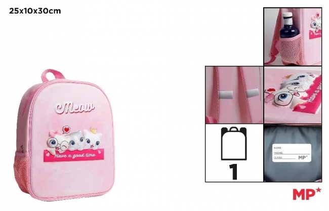<img src='https://webimage.pl/pics/450/2/d8435721032450.jpg' style='height:440px' /> Plecak jednokomorowy Kotki różowy 25x10x30cm