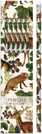 Ołówki ozdobne STPEN43 leśne zwierzęta 6szt