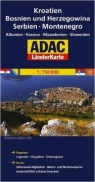 Kroatien, Bosnien und Herzegowina, Serbien, Montenegro. ADAC LanderKarte 1:750 000