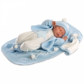 Lalka Bobas Mimo na niebieskim kocyku 42 cm (74045)