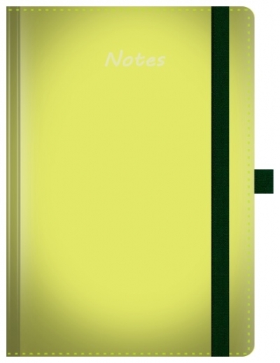 Notes A5 pastelowy z gumką seledynowy kratka biały papier