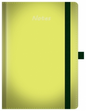 Notes A5 pastelowy z gumką seledynowy kratka biały papier