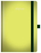 Notes A5 pastelowy z gumką seledynowy kratka biały papier