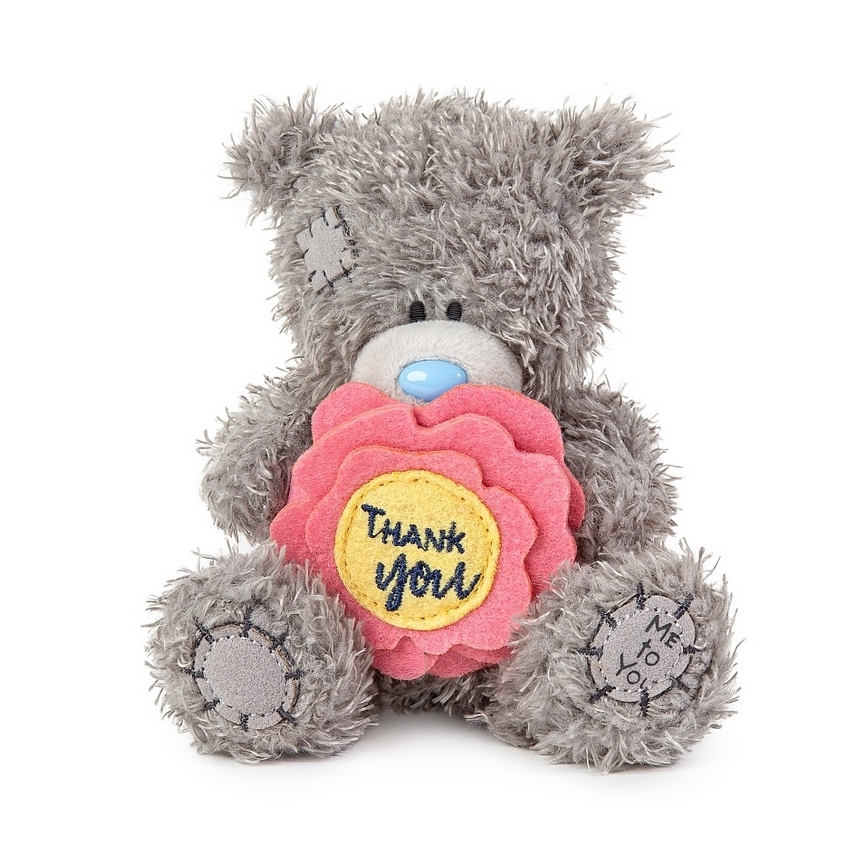 <img src='https://webimage.pl/pics/451/5/d5059105195451.png' style='height:440px' /> Miś - Thank you z kwiatkiem, 11 cm (AP401021)