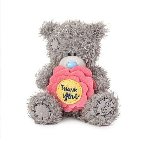 Miś Thank you z kwiatkiem (11 cm)