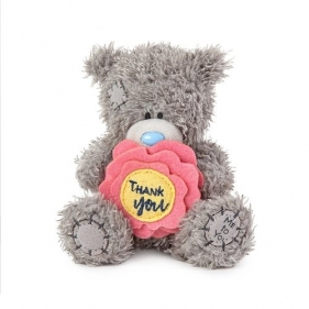 Miś Thank you z kwiatkiem (11 cm)