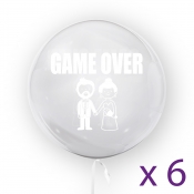 Tuban, balon ślubny 45 cm - Game Over (6 sztuk) (TU 3745)