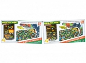 Mata farma z maszynami budowlanymi