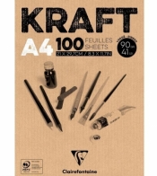 Blok brązowy A4/100k klejony KRAFT 90g