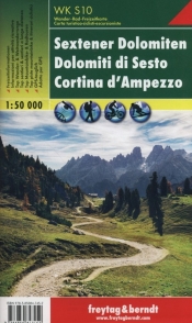 Sesto Dolomity Cortina d'Ampezzo mapa 1:50 000 Freytag & Berndt