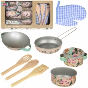 Zestaw naczyń metalowych 9el