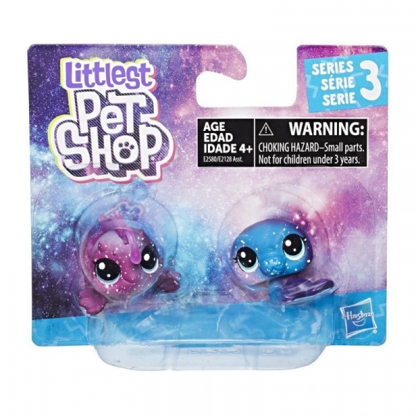 Figurki Littlest Pet Shop Kosmiczne Zwierzaki dwupak - Wodne (E2128/E2580)