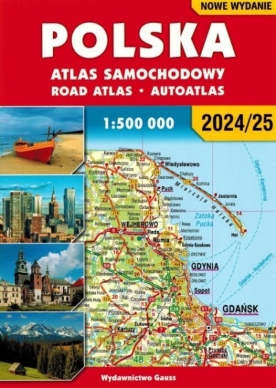 Polska. Atlas samochodowy w skali 1:500 000 2024/,2025