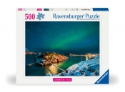 Ravensburger, Puzzle 500: Zorza Polarna nad Bergsfjord (12000845)