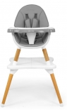Krzesełko do karmienia 2w1  Malmo Grey (27454) od 6 miesięcy
