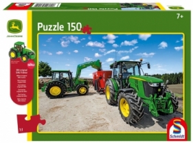 Puzzle 150: John Deere - Traktory 5M + zabawka