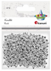 Koraliki Titanum, plastikowe - srebrne (390726)