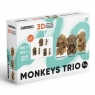 Puzzle 3D z kartonu Trio Małpki