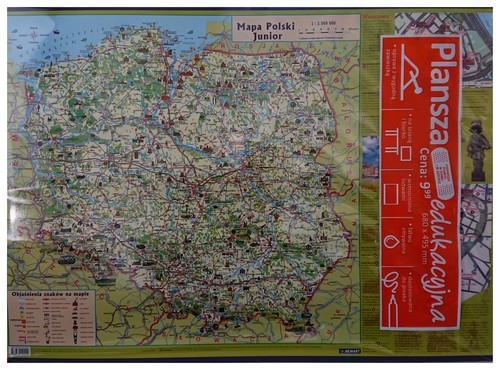 Plansza edukacyjna Mapa Polski Junior 1:1 500 000