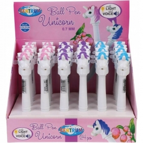Długopis kulkowy Unicorn ze światłem i głosem, 1 szt (80345)