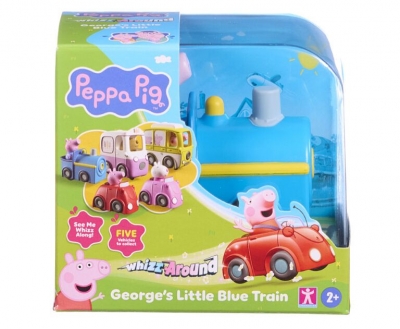 <img src='https://webimage.pl/pics/455/4/d5029736084455.jpg' style='height:440px' /> Świnka Peppa - niebieska ciuchcia George'a - pojazd na baterie. COP08338