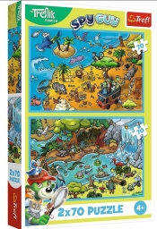 Puzzle 2x70 Trefliki w Krainie Zwierząt TREFL