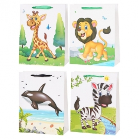Torba prezentowa Rozette torebka lux 210gsm A5 Orka-Zebra-Żyrafa-Lew (5907354065455)