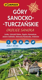 Mapa Góry Sanocko-Turczańskie, okolice Sanoka