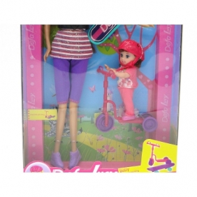 Lalka Adar zestaw 2 lalek - 29cm z deskorolką i 9cm z hulajnogą 290 mm (517455)