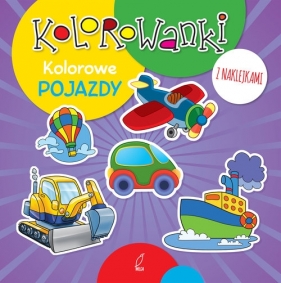 Kolorowanki z naklejkami Kolorowe pojazdy