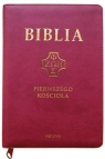 Biblia Pierwszego Kościoła purpurowa ze złoceniami, z paginatorami i suwakiem Popowski Remigiusz