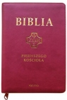 Biblia Pierwszego Kościoła purpurowa ze złoceniami, z paginatorami i suwakiem Remigiusz Popowski