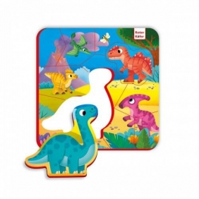 Piankowe puzzle magnetyczne - Dinozaury (RK5010-07)