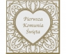 Serwetki Komunia serce złote 33x33cm 20szt