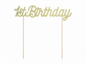 Dekoracja na tort Partydeco Topper na tort 1st Birthday, złoty (KPT34-019B)