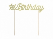 Dekoracja na tort Partydeco Topper na tort 1st Birthday, złoty (KPT34-019B)