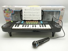 Organy 25 klawiszy, z mikrofonem, na baterie (523456)