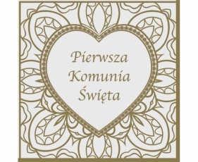 Serwetki Komunia serce złote 33x33cm 20szt