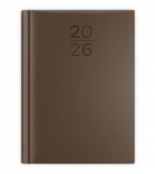 Kalendarz 2026 A5 dzienny print brązowy
