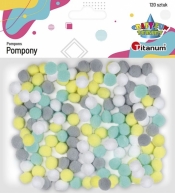 Pompony Titanum Craft-Fun Series poliestrowe pastelowy 120 szt