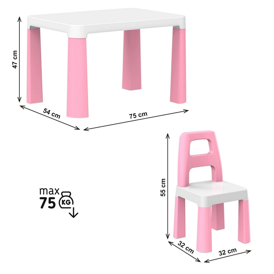Stół dziecięcy z dwoma krzesełkami TechnoK 0457