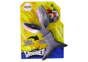 Zabawka gryząca rekin na sprężynie szary